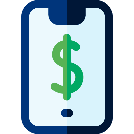 Smartphone online payment ecommerce mobile phone icon