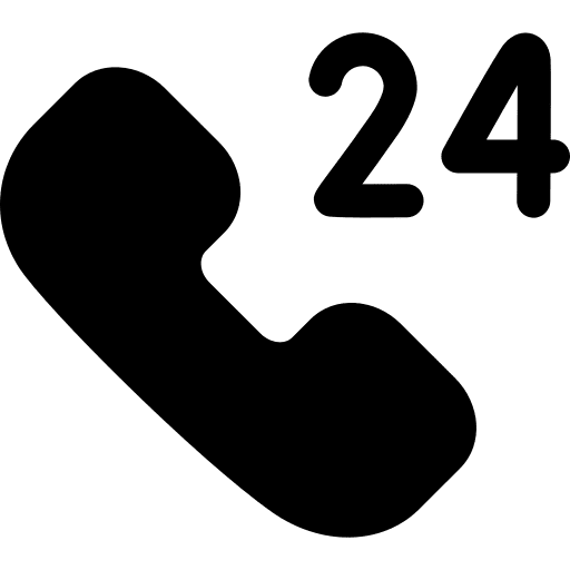 24 hours support phone assistance 24 hours support icon
