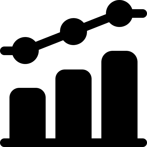 Graph statistics bars chart graphic icon