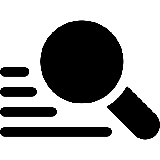 Search magnifying glass zoom catalog icon