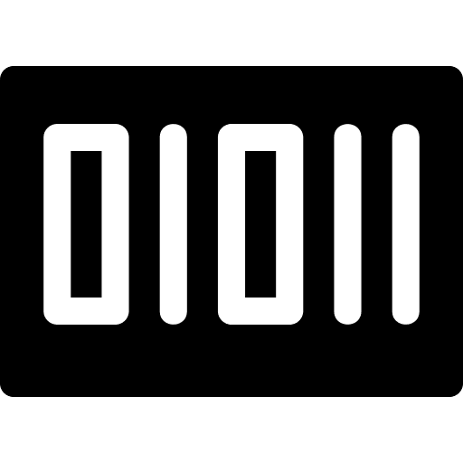 Barcode products horizontal barcode icon