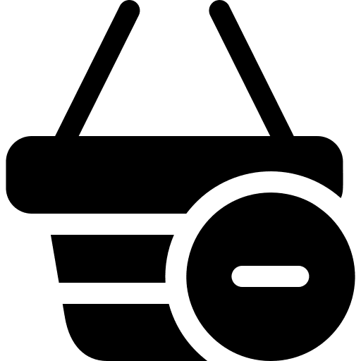 Basket container purchase delete icon
