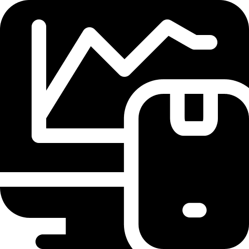 Statistics analytics seo and web screen icon