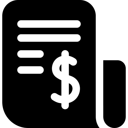 Bill bill ticket commerce icon