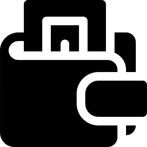 Wallet billfold business and finance card icon