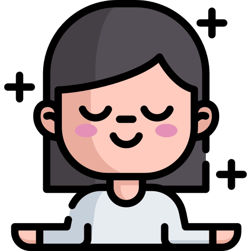 Calm feelings meditation relax icon