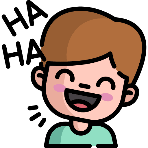 Laugh happy boy people icon