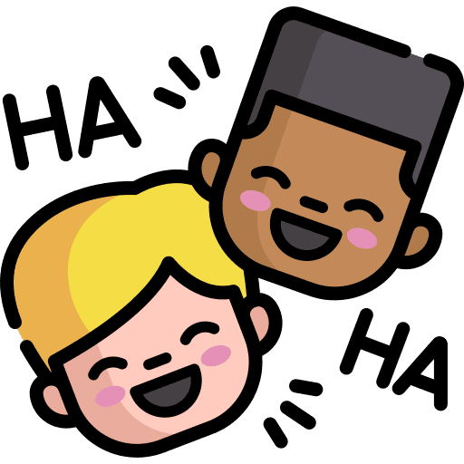Laugh people friendship fun icon