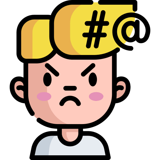 Angry people man mad icon