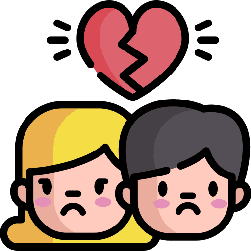 Broken heart heartbreak love and romance relationship icon