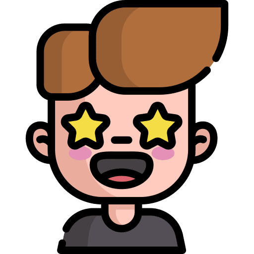 Excited people feelings avatar icon