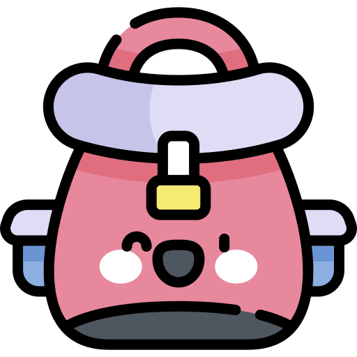 Backpack baggage bags school bag icon