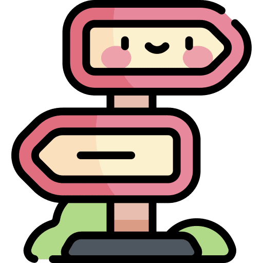 Directional sign signpost panel directions icon