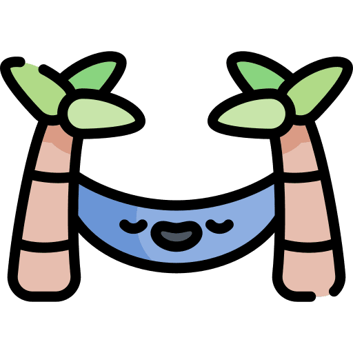 Hammock holidays beach hammock icon