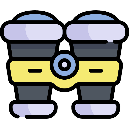 Binoculars search sight goggles icon