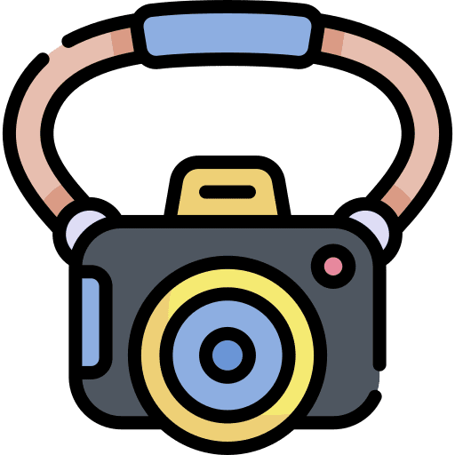Camera art hobbies and free time compact icon