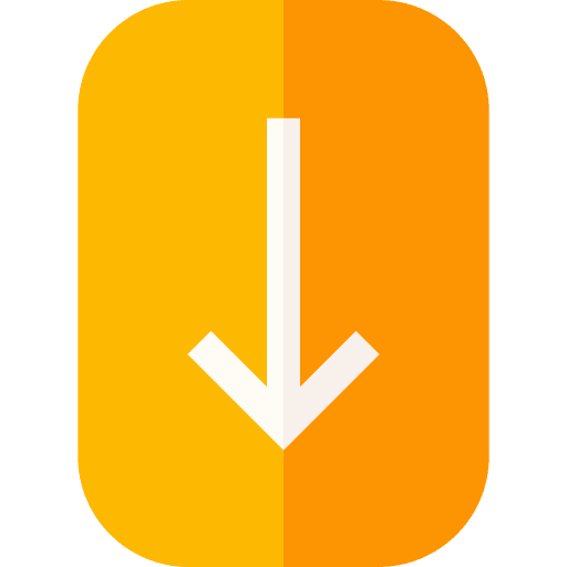 Arrow direction low arrow icon