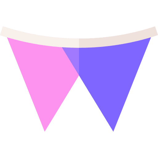 Garland celebration ornament flags icon