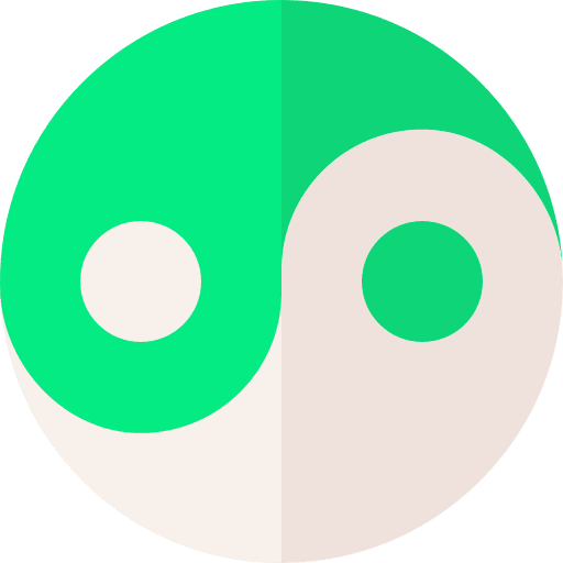 Yin yang chinese shapes and symbols philosophy icon