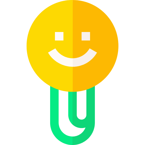 Clip smileys office material paperclip icon
