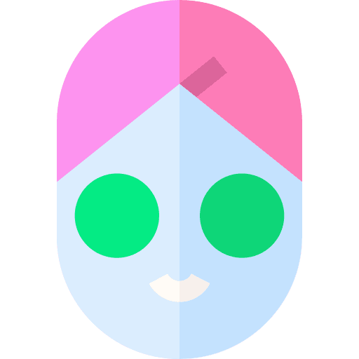 Facial mask moisturizing cosmetics skincare icon