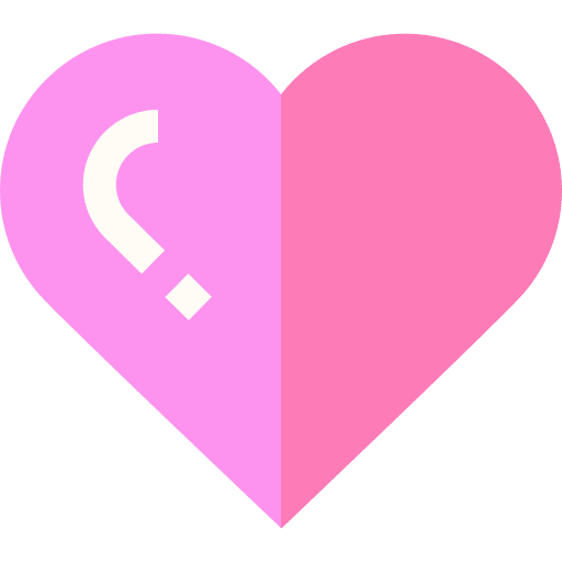 Heart like love and romance shapes and symbols icon