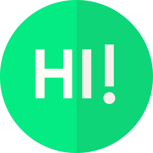 Hi sticker contact message icon