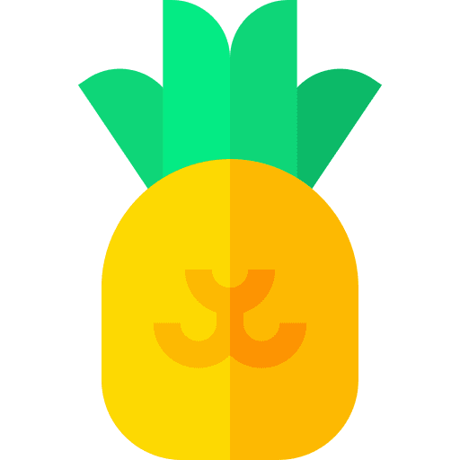 Pineapple vegan natural healthy food icon