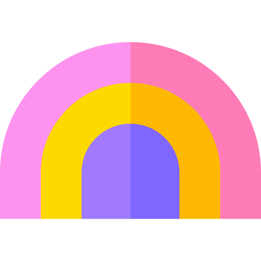 Rainbow color nature sky icon