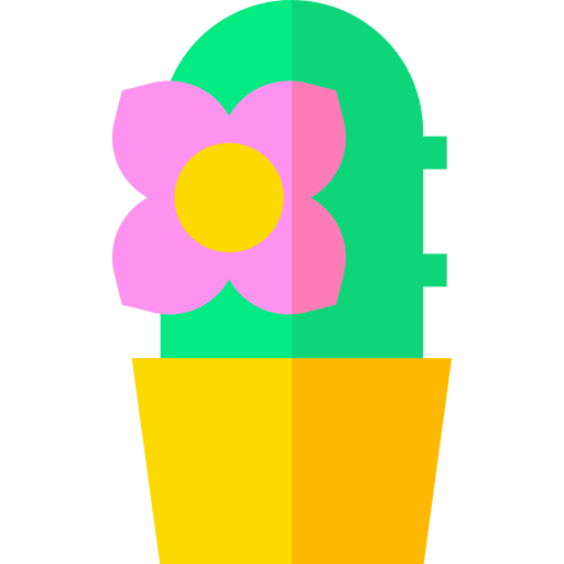 Cactus plant pot flower nature icon