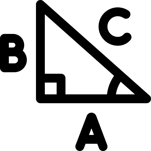 Pythagoras mathematics right triangle triangle icon