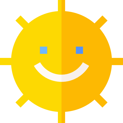 Sun happy sun weather icon