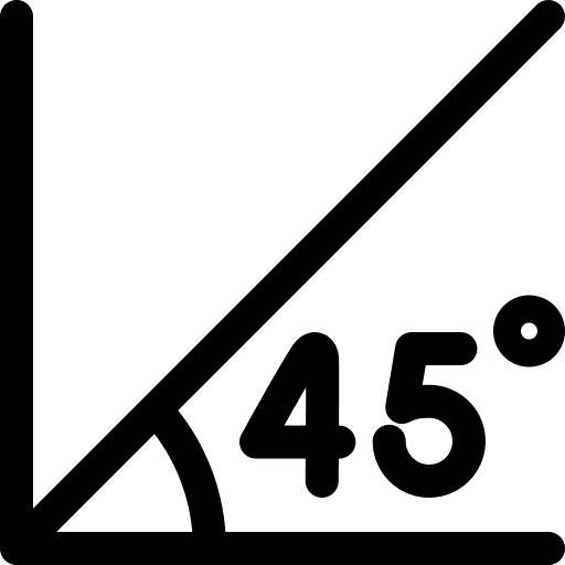 Angle angle degrees maths icon