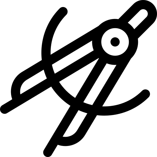 Drawing compass school materials precision education icon