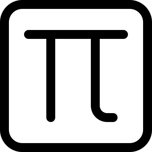 Number pi shapes and symbols operations education icon