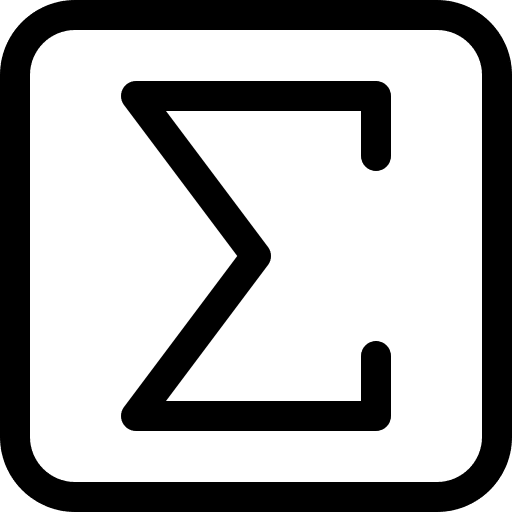 Sigma signs the sum of ui icon