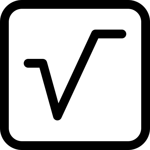 Square root maths symbol shapes and symbols icon