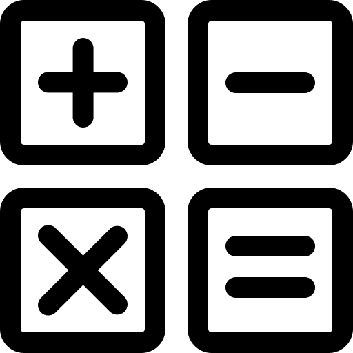 Calculator calculating technology sings icon