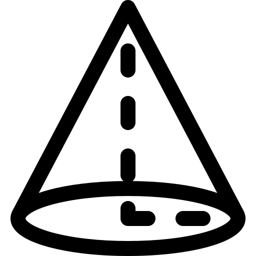 Cone education drawing geometric icon