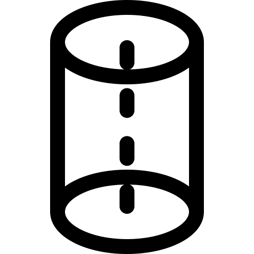 Cylinder drawing maths cylinder icon