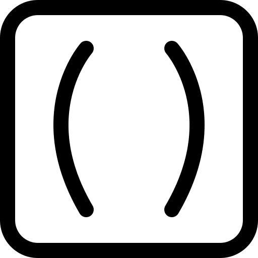 Parentheses symbols parentheses shapes and symbols icon