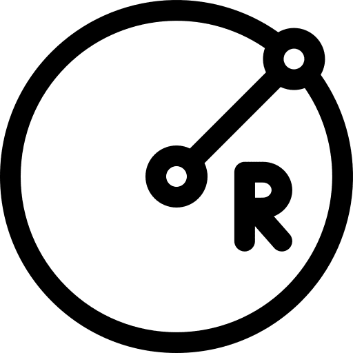 Radius geometric shape shape circle icon