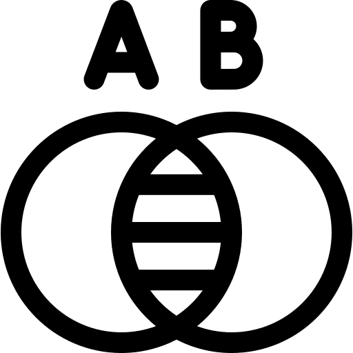 Venn diagram statistics education maths icon