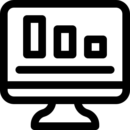 Monitor computer analytics monitoring icon