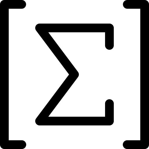 Sigma shapes and symbols maths total icon