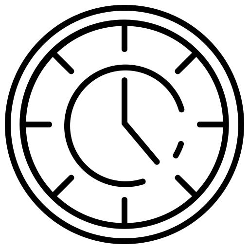 Clock hour round idle icon