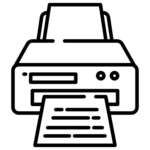 Printer ink print cards technology icon