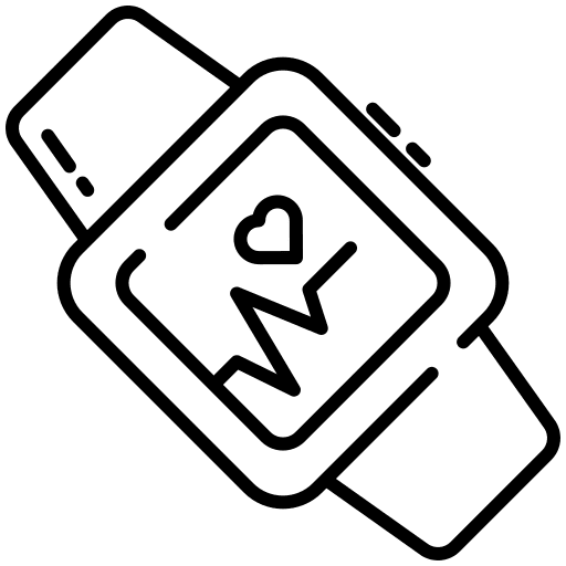 Smart watch communication heart healthcare icon