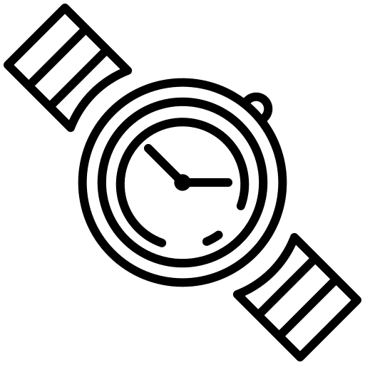 Watch elegant wristwatch technology icon