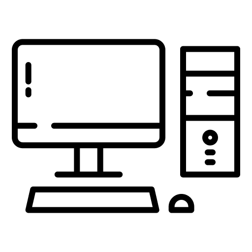 Desktop tower desktop keyboard icon